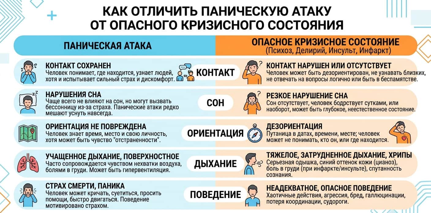Визуальная шкала от легкой тревоги до состояния, требующего срочной психиатрической помощи